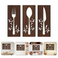 thumbnail image 5 of Chidian 1 Set Wooden Fork Spoon Cutter Sign Wall Decor Cutout Wall Decor for Home Dining Room Restaurant, 5 of 10