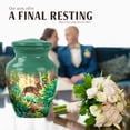 thumbnail image 4 of JAGASY Rabbit Urn for Ashes Adult Male, Green Small Urns for Human Ashes Keepsake, Forest Trees & Sunlight Decorative Urns for Sister, Memorial Urn for Brother, (3 Inch), 4 of 7