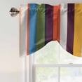 thumbnail image 4 of Colorful Striped Tie Up Valance Curtains for Windows, Kitchen Curtains Window Treatments, Farmhouse Stripes Vintage Short Window Shades Valances for Bedroom Bathroom Cafe 54"x18", 4 of 8