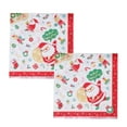 thumbnail image 2 of Christmas Napkins Cocktail Napkins Disposable Serveware Dinner Table Paper Paper Santa Claus, 2 of 9