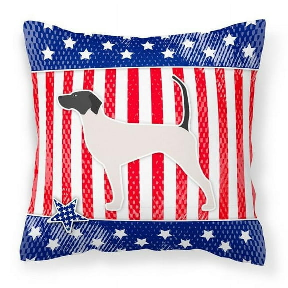 Carolines Treasures BB3295PW1818 USA Patriotic English Pointer Fabric Decorative Pillow