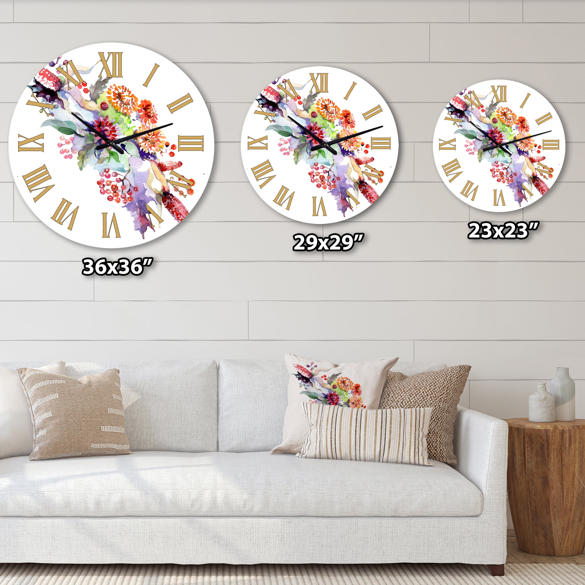 Designart 1 in Quartz Traditional Wall Clock
