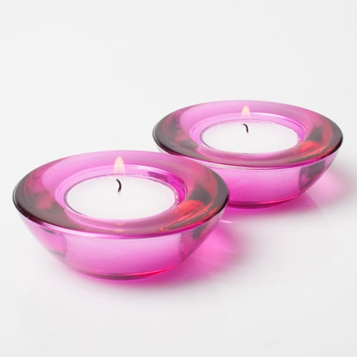 Eastland Chunky Tealight Candle Holder Pink Set of 12