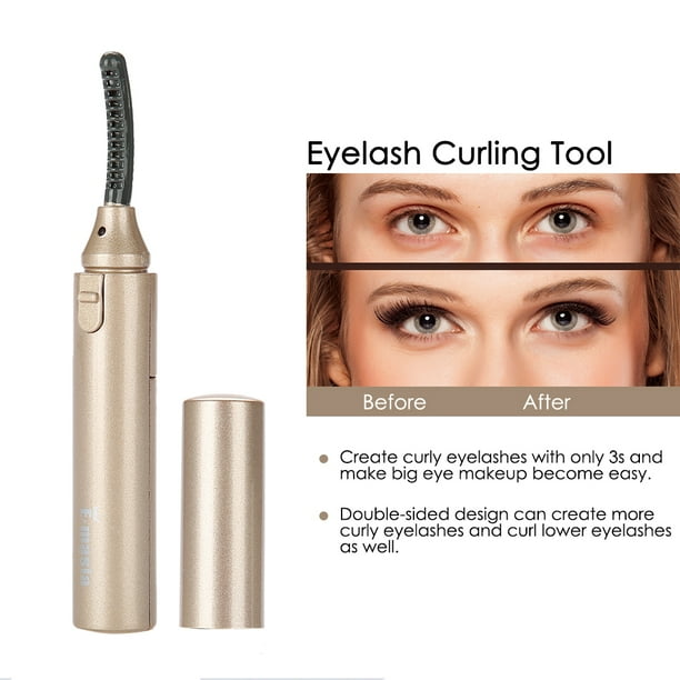 LYUMO Electric Heated Eyelash Curler Mini Doublesided Eyelash Curling