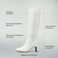 thumbnail image 6 of BURUDANI Women Chunky Block-Heel Square-Toe Knee-High Tall Boots Side-Zip Fashion Boots, 6 of 8