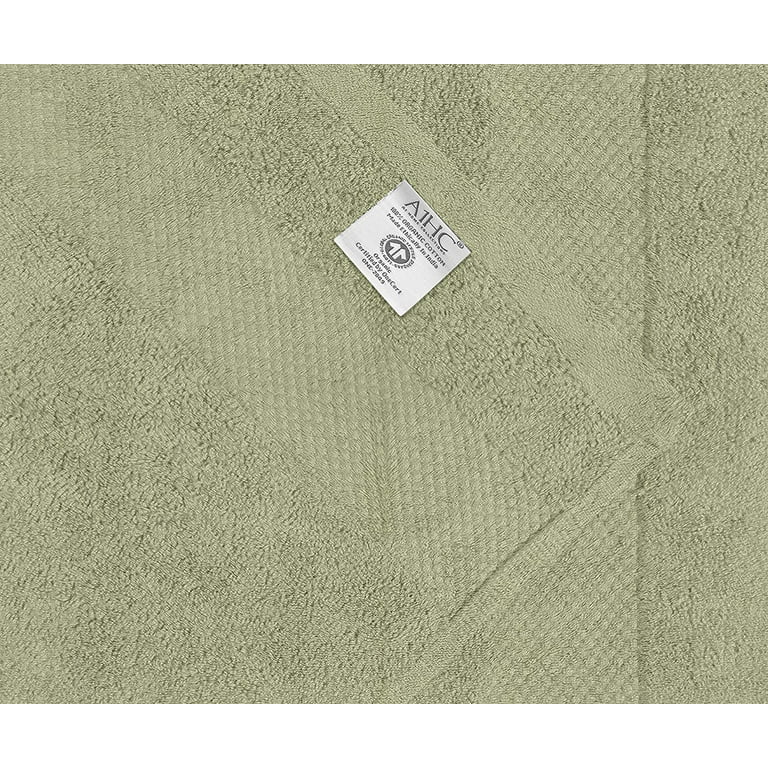 A1 Home Collections A1hc Feather Touch Quick Dry 20 in. x 33 in. Green Tint Solid 100% Organic Cotton 900 GSM Rectangle Bath Mat