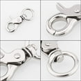 thumbnail image 4 of 16 piezas, 2 tamaños, broches de langosta metálicos, cordones giratorios, ganchos de presión, correa para llaveros, anillos para llaves, manualidades, bolsos, colgantes, accesorios de joyería, platino, 4 of 9