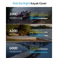 thumbnail image 3 of Funda para Kayak OCEANBROAD 12.3-13.5 pies 420D Gris Resistente al Agua, 3 of 9