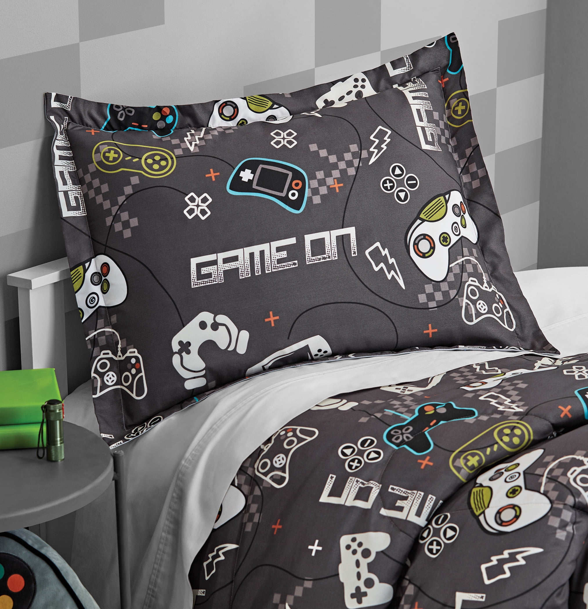Your Zone Kids 3 Piece Comforter Set, Twin XL, White, Polyester
