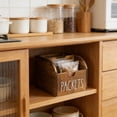 thumbnail image 4 of Wooden Seasoning Storage Box 5.5In Solid Wood Kitchen Organizer For Seasoning Packets Tableware Coffee Pods Sorting Natural Wood Texture Sturdy Construction Kitchen Pantry Countertop Storage Rack, 4 of 6
