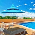 thumbnail image 2 of MAYPEX Outdoor 9 Ft Pagoda Patio Umbrella with Crank Patio 3 Tier Vented Market Umbrella 8 Steel Ribs for Pool Garden Yard Cafe Deck Aqua, 2 of 8
