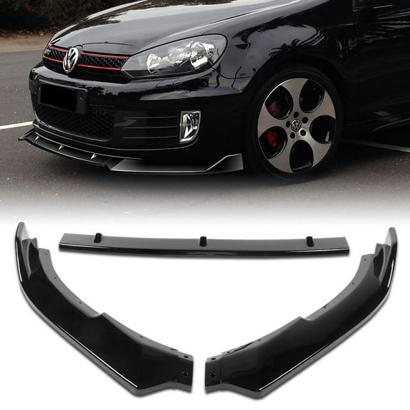Stay Tuned Performance For 10-13 VW Golf MK6 GTI Painted Black Front Bumper Body Splitter Spoiler Lip