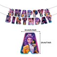 thumbnail image 4 of Kpop Demon Hunters Birthday Party Supplies,KPop Demon Hunters Birthday Party Supplies One set of paper flags + 12 flag holders + 16 balloons + 1 large power strip, 4 of 9