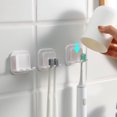 thumbnail image 2 of Soporte de cepillo de dientes autoadhesivo de montaje en pared de 2 piezas JAMW Sencillez, 2 of 5
