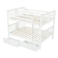 thumbnail image 4 of White Full over Full Bunk Bed with Drawers and Ladder, 4 of 8