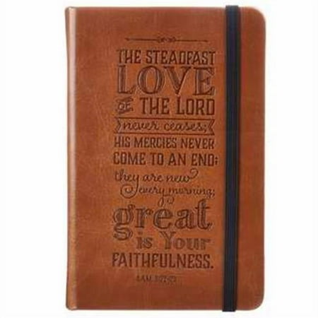 Christian Art Gifts 367043 Notebook - Fauxleather - Steadfast Love - Brown With Elastic Band Closure