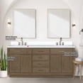 thumbnail image 5 of Abbey 72 in W x 22 in D Black Oak Double Bath Vanity, Cultured Marble Top, and 34 in Mirrors, 5 of 7