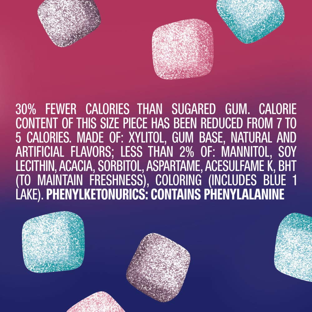 Extra Refreshers Berry Mix Gum, 3.21-Ounce 40-Piece Bottle (Pack of 6)