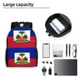 thumbnail image 5 of Men Women Haitian Flag Laptop Backpack For Outdoor Camping Travel Daypack Casual Bag, 5 of 7