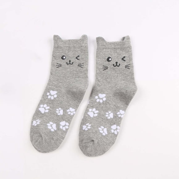 Cat Socks Cute Animal Themed Crew Socks for Home Leisure and Holiday Wear Lightweight Comfort