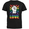 thumbnail image 1 of T-Shirt Noir pour Adulte LGBT Fierté Gay Amour Poing Levé, 1 of 1