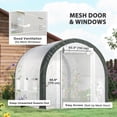 thumbnail image 4 of Outsunny 10'x6.6' Tunnel Greenhouse with Upgraded Structure, Mesh Door, 4 of 10