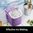 thumbnail image 2 of Máquina de hielo de sobremesa EUHOMY, 26 libras/día, 9 cubitos de hielo, 6 minutos, 2 of 8