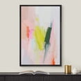 thumbnail image 2 of IDEA4WALL Framed Canvas Print Pastel Green, Yellow & Pink Color Field Abstract Wall Art Modern Artwork Decor Bohemian Minimalism Relax/Zen for Living Room, Bedroom - Black 16"x24", 2 of 5