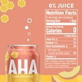 AHA Peach and Honey Sparkling Water, 12 fl oz, 8 Cans