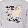 thumbnail image 4 of Inktastic Grammy's You Say Alpaca My Bags Long Sleeve Youth T-Shirt, 4 of 5