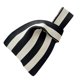 thumbnail image 5 of Bolsa de compras con estampado de rayas, plegable, reutilizable, de gran capacidad, para viajes diarios, color negro y blanco, 5 of 12