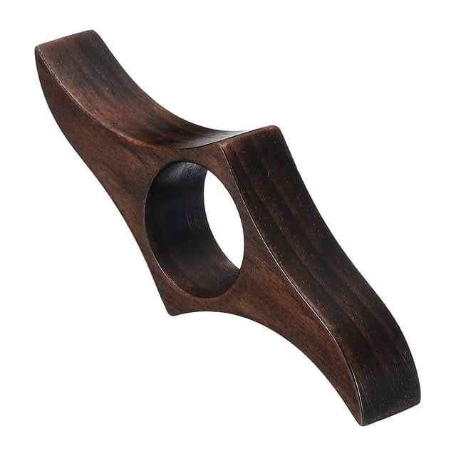 Uxcell 0.9" Thumb Book Page Holder Handmade Wooden Bookmark Book Opener Page Holders, Black