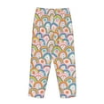 thumbnail image 5 of Goofa Rainbow Flowers Printed Soft Pajama Pants for Women, Wide Leg Comfy Casual Lounge Yoga Pants-Medium, 5 of 9