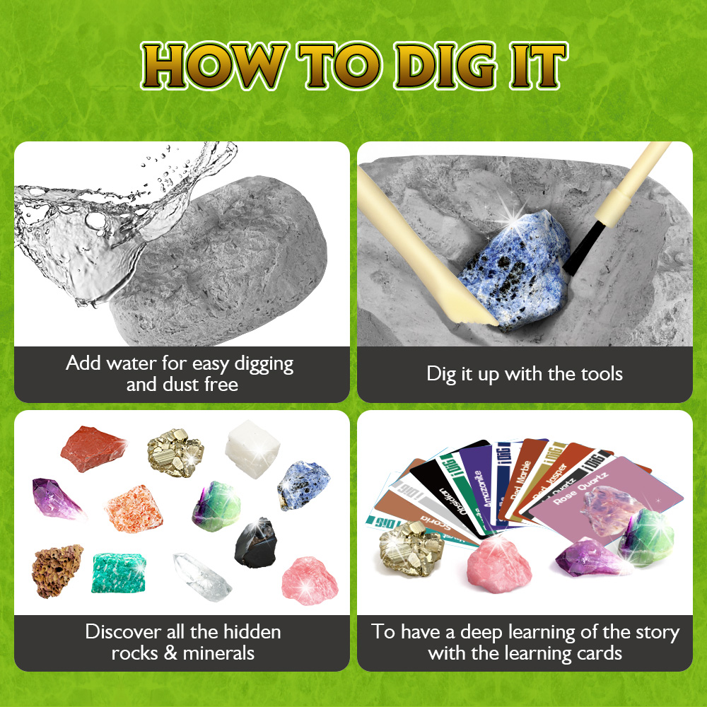 Piano Potato 12-Pack Rock & Mineral Dig Kit photo 3