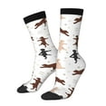 thumbnail image 1 of Lukts Yoga Labrador Retriever Pattern Womens Crew Soft Moisture-wicking Socks,Moisture Control Crew Socks,Mid Calf Socks, 1 of 6