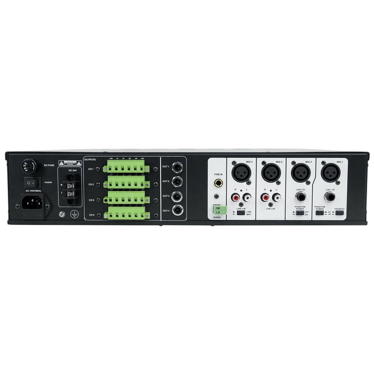 Rockville ROCK MATRIX 4 440W RMS 4-Zone 70V/100V Commercial Matrix