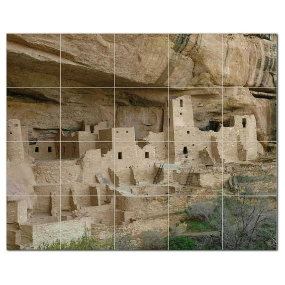 Monument Ceramic Tile Mural Kitchen Backsplash Bathroom Shower, 400915-M54