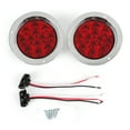 thumbnail image 2 of Stop 2PCS 4 Pulgadas 12LED Luces De Freno Traseras De Camión Lámpara De Señal De Trasera Roja Redonda 12V, 2 of 7