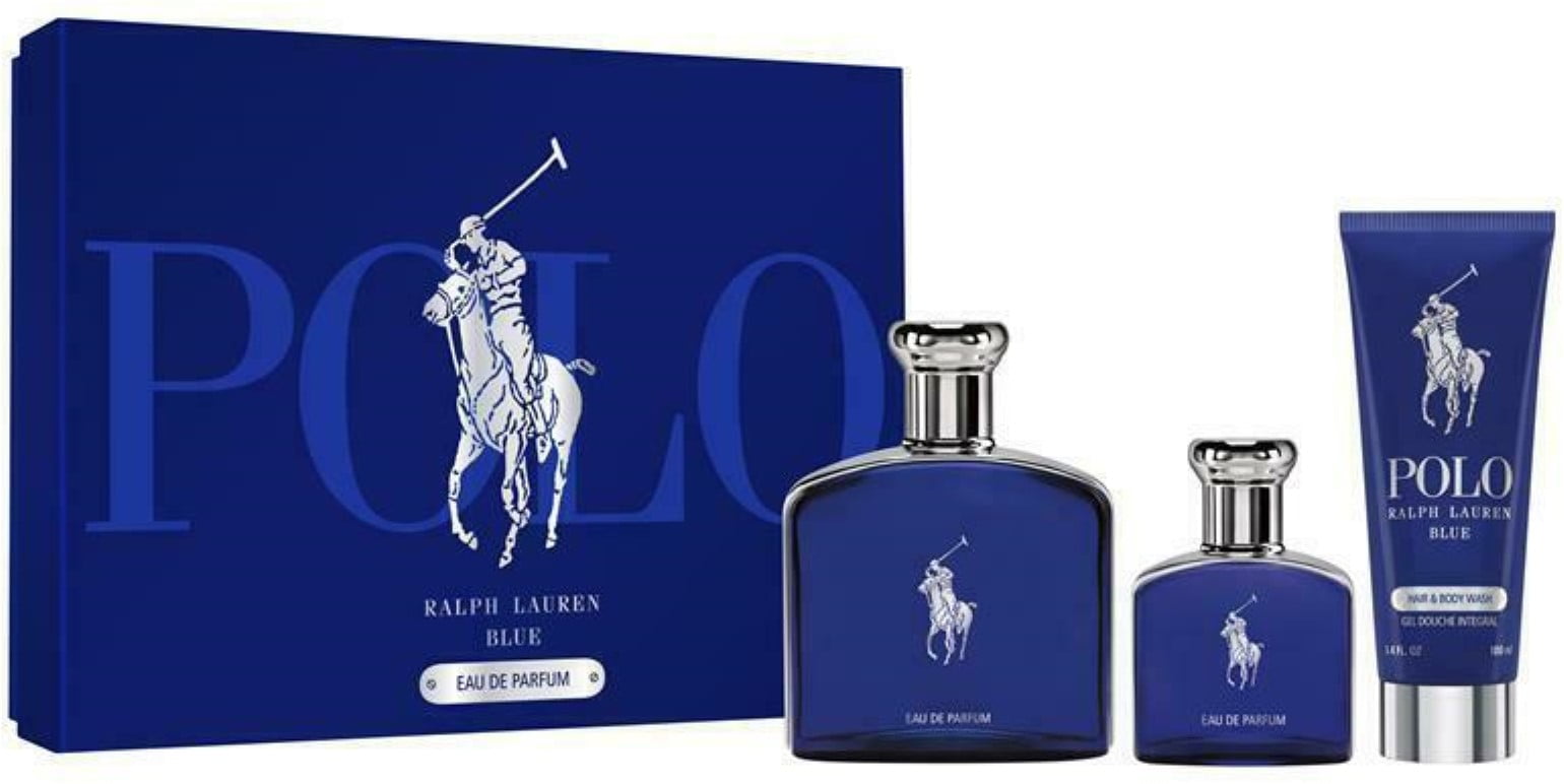 Polo Ralph Lauren Polo Blue Men's Eau de Parfum Spray 3pc Set  oz (Pack  of 6) 
