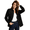 Black, variant on CBASIHI Womens Waffle Knit Long Sleeve Shackets- Oversized Casual Fall Collared Lightweight Button Down Shirt Jacket Khaki Size S-3XL