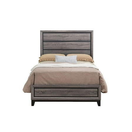 Global Furniture USA Rustic Transitional Kate Grey Full Bed, Foil Grey