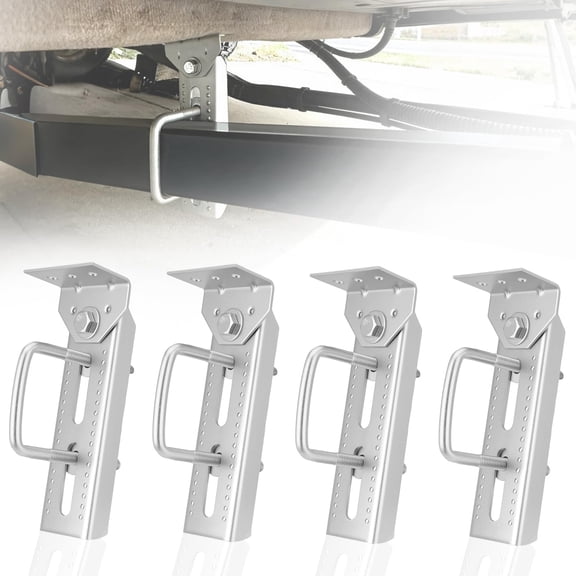 Heavy Duty 8" Boat Trailer Bunk Brackets Kit, Galvanized Swivel Top Bunk Bracket Kit For 1.5" x 3", 2" x 3", 3" x 3" Boat Trailer Crossmember, 4 Pack