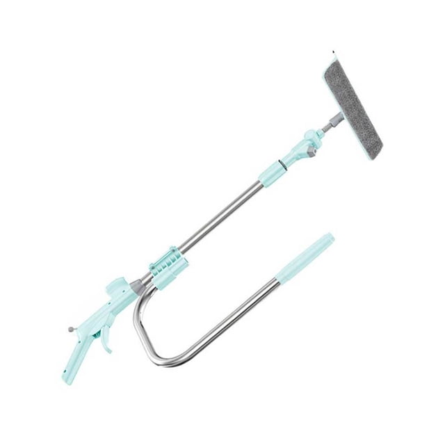 Bewildely Escoba telescópica de gran altura para limpieza de ventanas, cepillo de vidrio, escobilla de goma, almohadillas reutilizables para lavar, Suministros de limpieza para el hogar Bewildely HA081894-01
