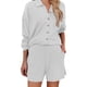 thumbnail image 5 of Inicio Camisas Pantalones Cortos TrajePijama De Botonadura Sencilla Conjunto Bolsillos Con Cuello De Solapa Para Exteriores ANGGREK Otros, 5 of 6
