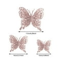 thumbnail image 3 of ZhyrZng Christmas Tree Butterfly Ornaments,3D Glitter Hollow Butterfly Decorations Xmas Butterflies Wall Hanging Decor with Stems for Christmas Tree and Holiday Crafts, 9Pcs, 3 of 7
