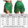 thumbnail image 2 of Falda de punto sexy Ver a través de borla Hem Mini falda de playa para mujer (Verde L) FLhrweasw Para estrenar, 2 of 5
