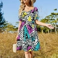 thumbnail image 2 of Color Wave Point Geometry Summer Dresses for Women Beach Boho, 2 of 7