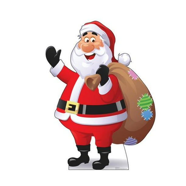 Advanced Graphics 2827 58 X 45 In Illustrated Santa Claus Cardboard Cutout Walmart Com Walmart Com