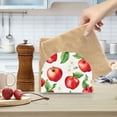 thumbnail image 2 of Yayeee Napkin Holder for Table Set of 2 Kitchen Paper Tissue Organization, White Apple Pattern, 2 of 8