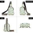 thumbnail image 7 of FORMRS Womens Crossbody Sling Bag Travel Daypack Shoulder Chest Backpack, Green Triangles Pattern, 7 of 7